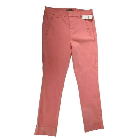 Anthropologie Pants - Level 99 Skinny Ankle Pants Size 28 Pastel Soft Coral Chino New